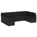 Tuinbankenset 9 st Zwart poly rattan
