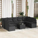 Tuinbankenset 10 st Zwart poly rattan
