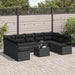 Tuinbankenset 10 st Zwart poly rattan