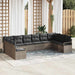 Tuinbankenset 10 st Grijs poly rattan