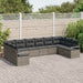 Tuinbankenset 10 st Grijs poly rattan