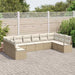 Tuinbankenset 10 st Beige en Wit poly rattan