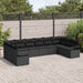 Tuinbankenset 10 st Zwart poly rattan
