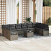 Tuinbankenset 11 st Lichtgrijs poly rattan