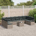 Tuinbankenset 11 st Lichtgrijs poly rattan