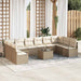 Tuinbankenset 11 st Beige en Crème poly rattan