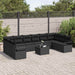 Tuinbankenset 11 st Zwart poly rattan