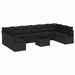 Tuinbankenset 11 st Zwart poly rattan
