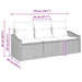 Tuinbankenset 3 st Zwart en Wit poly rattan