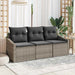 Tuinbankenset 3 st Grijs poly rattan