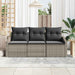 Tuinbankenset 3 st Grijs poly rattan