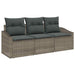 Tuinbankenset 3 st Grijs poly rattan