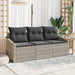Tuinbankenset 3 st Lichtgrijs poly rattan