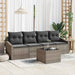 Bankstel 5 st Grijs poly rattan