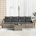 Bankstel 5 st Grijs poly rattan