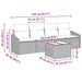 Bankstel 5 st Grijs poly rattan