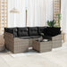 Bankstel 7 st Grijs poly rattan