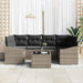 Bankstel 7 st Grijs poly rattan