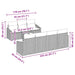 Bankstel 8 st Zwart en Crème poly rattan