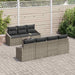 Bankstel 8 st Grijs poly rattan