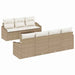 Bankstel 8 st Beige en Crème poly rattan