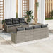 Bankstel 8 st Licht Grijs en Donker Grijs poly rattan