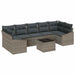 Bankstel 8 st Grijs poly rattan