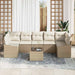 Bankstel 8 st Beige en Crème poly rattan