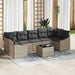 Bankstel 8 st Licht Grijs en Donker Grijs poly rattan