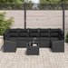 Bankstel 8 st Zwart poly rattan