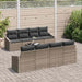 Bankstel 7 st Grijs poly rattan