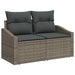 Bankstel 7 st Grijs poly rattan