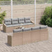 Bankstel 7 st Beige en Grijs poly rattan