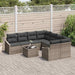 Bankstel 9 st Grijs poly rattan
