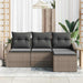 Bankstel 4 st Grijs poly rattan