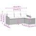 Bankstel 4 st Zwart poly rattan