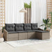 Bankstel 5 st Grijs poly rattan