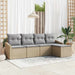 Bankstel 5 st Beige en Licht Grijs poly rattan