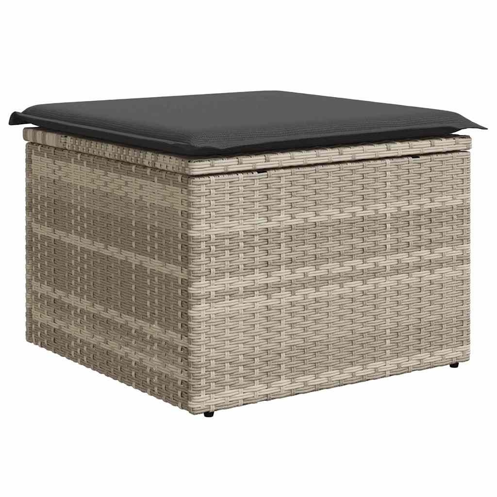 Bankstel 6 st Lichtgrijs poly rattan