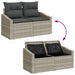 Bankstel 6 st Lichtgrijs poly rattan