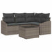 Tuinbankenset 5 st Lichtgrijs poly rattan