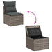 Tuinbankenset 5 st Lichtgrijs poly rattan