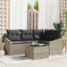 Tuinbankenset 5 st Lichtgrijs poly rattan