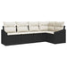 Tuinbankenset 5 st Zwart en Wit poly rattan