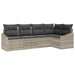 Tuinbankenset 5 st Lichtgrijs poly rattan