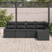 Tuinbankenset 5 st Zwart poly rattan