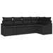 Tuinbankenset 5 st Zwart poly rattan