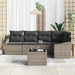 Tuinbankenset 6 st Lichtgrijs poly rattan
