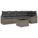 Tuinbankenset 6 st Lichtgrijs poly rattan