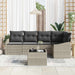 Tuinbankenset 6 st Lichtgrijs poly rattan